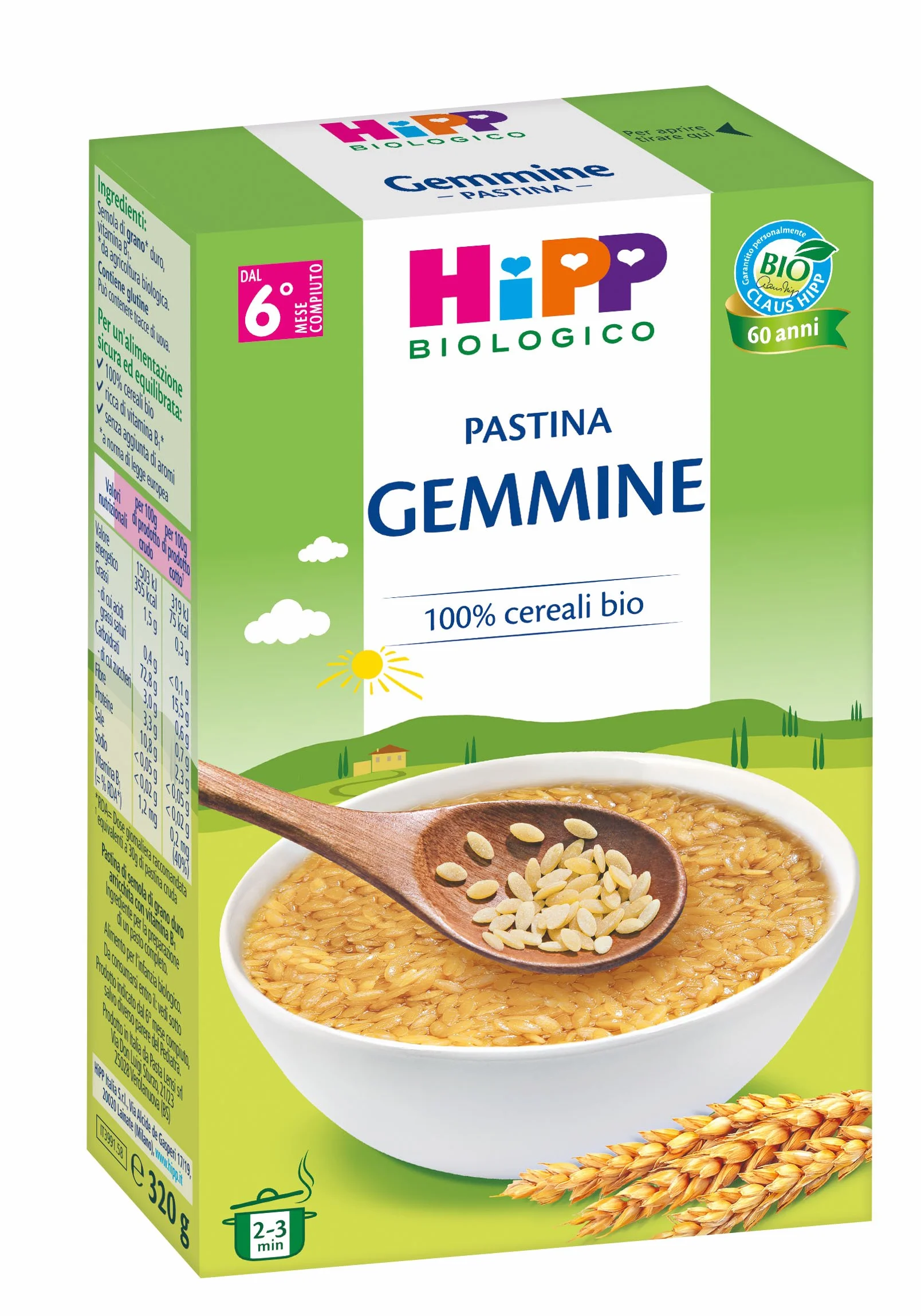 Hipp Pastina Gemmine 320G