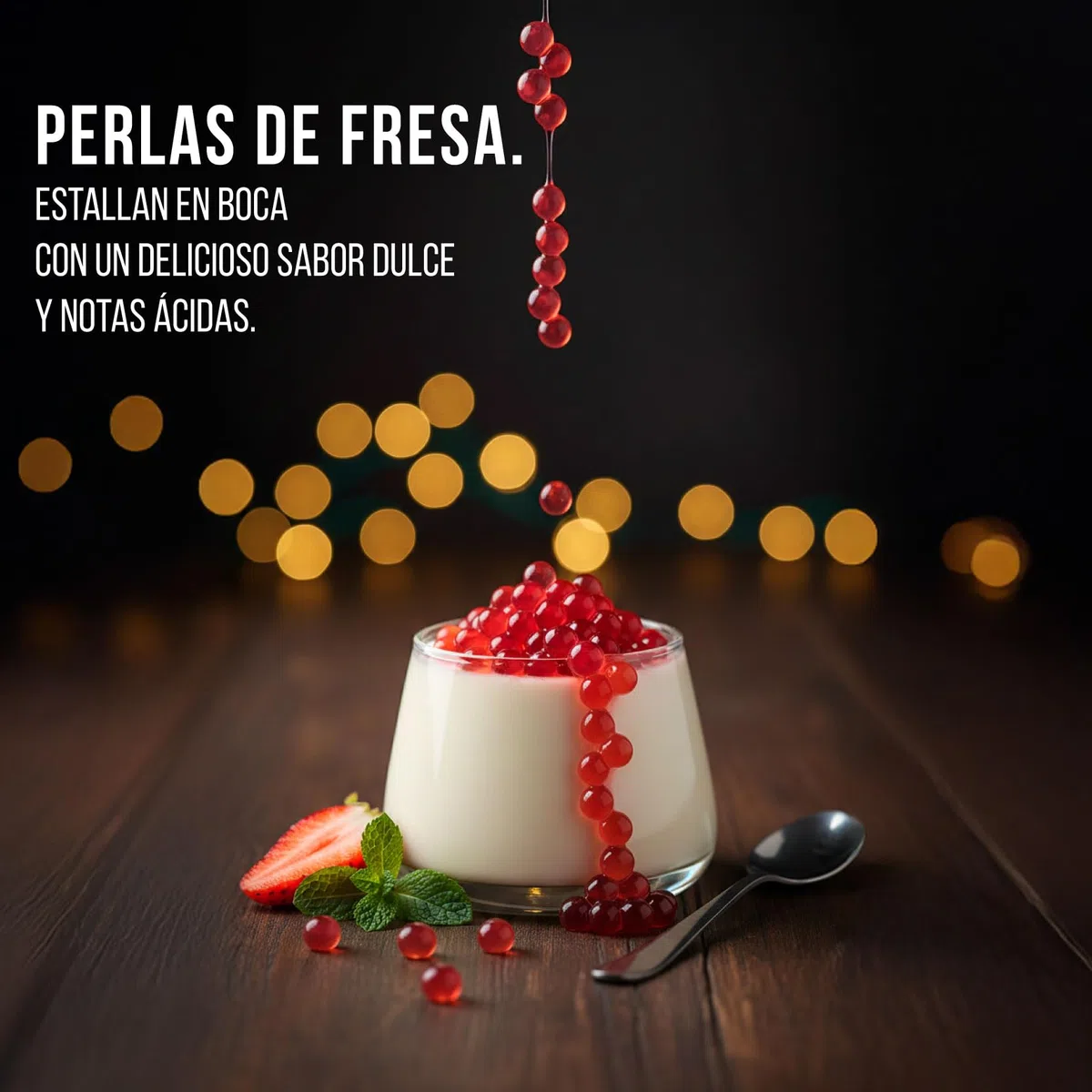 Esferificaciones de sabores. Esferas de Fresa. Perlas elaboradas con Fresas origen Nacional. Botes x 80grs. Perlas Fresa para combinar en sus creaciones culinarias. Productos Gourmet. (1 Bote)