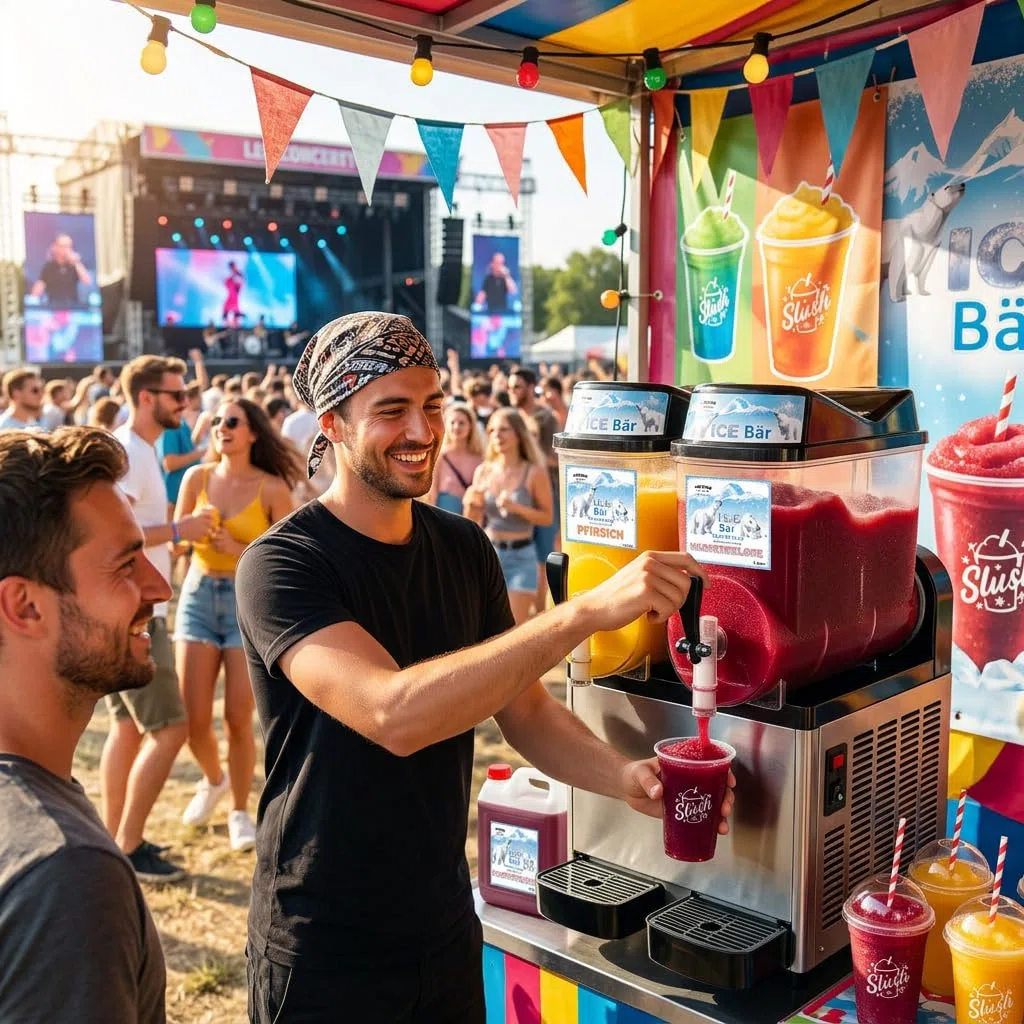 ICE Bär SLUSH Granizado 12 variedades afrutadas, 5 litros de concentrado, Sabor a sandía, granizador de hielo para máquina de hielo de bricolaje 5L (Paquete de 1)