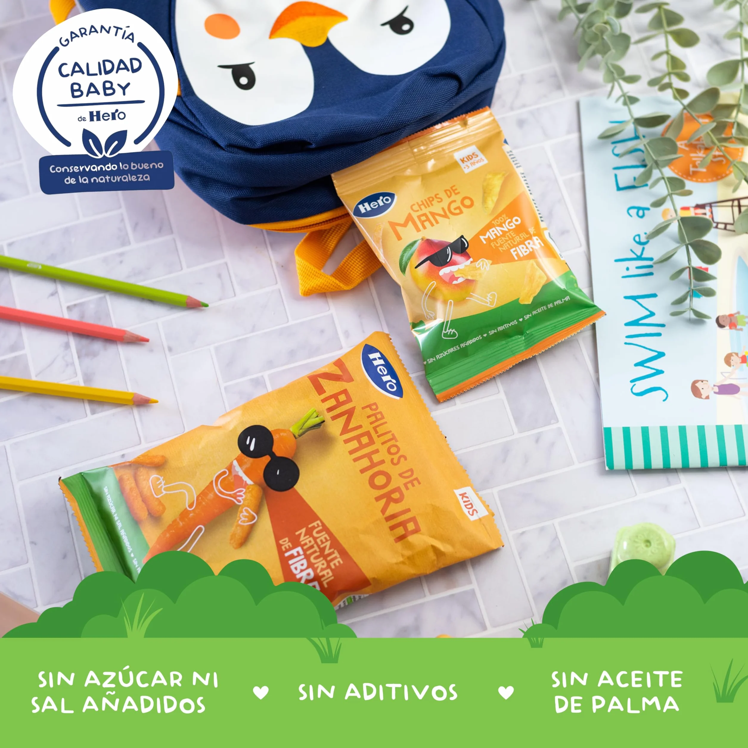 Hero – Snack Bâtonnets Carotte, Sans sucre, gluten, huile de palme ni allergènes, origine naturelle, produit écologique – Pack de 9x30 g