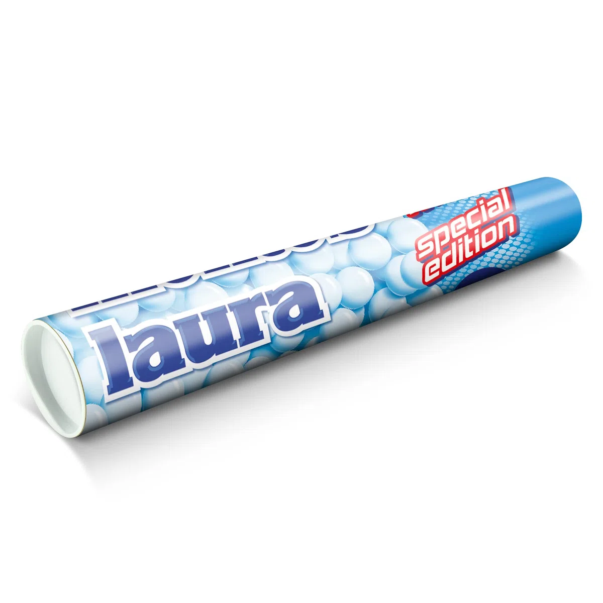 Mentos XXL con nombre o mensaje - Mentos roll xxl de menta personalizado para el amante de los dulces que ama el aliento fresco