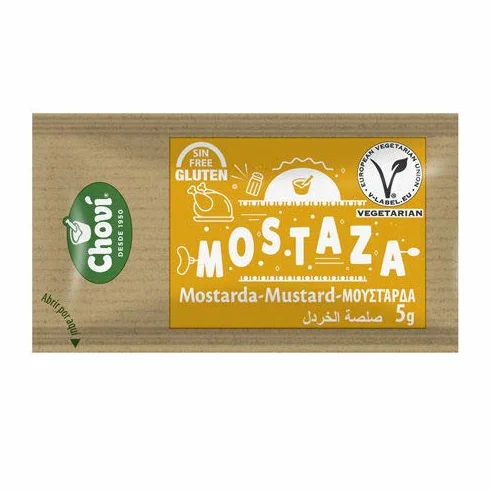 Mostaza Sobre Chovi-378 UNIDADES de 5 gramos