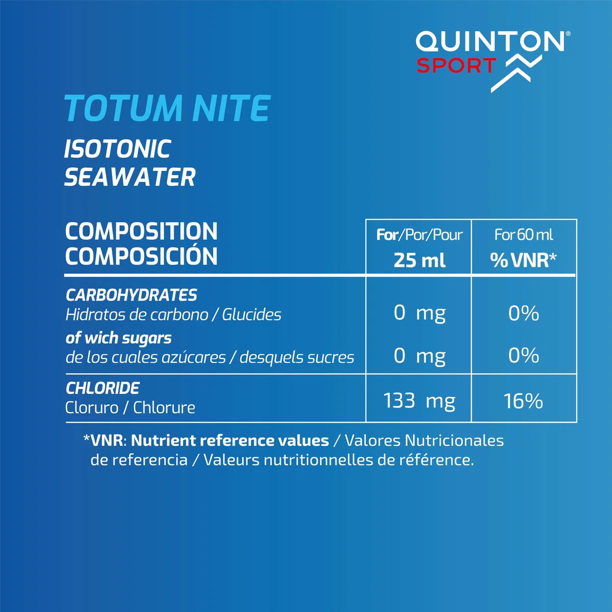 Quinton Sport - Totum Nite, Recuperador Post-Entreno, Agua de Mar Isotónica, 100% Natural, Hasta 78 Electrolitos, Hidratación y Recuperación Deportiva, Vegano - 10 Sticks Bebibles x 25ml