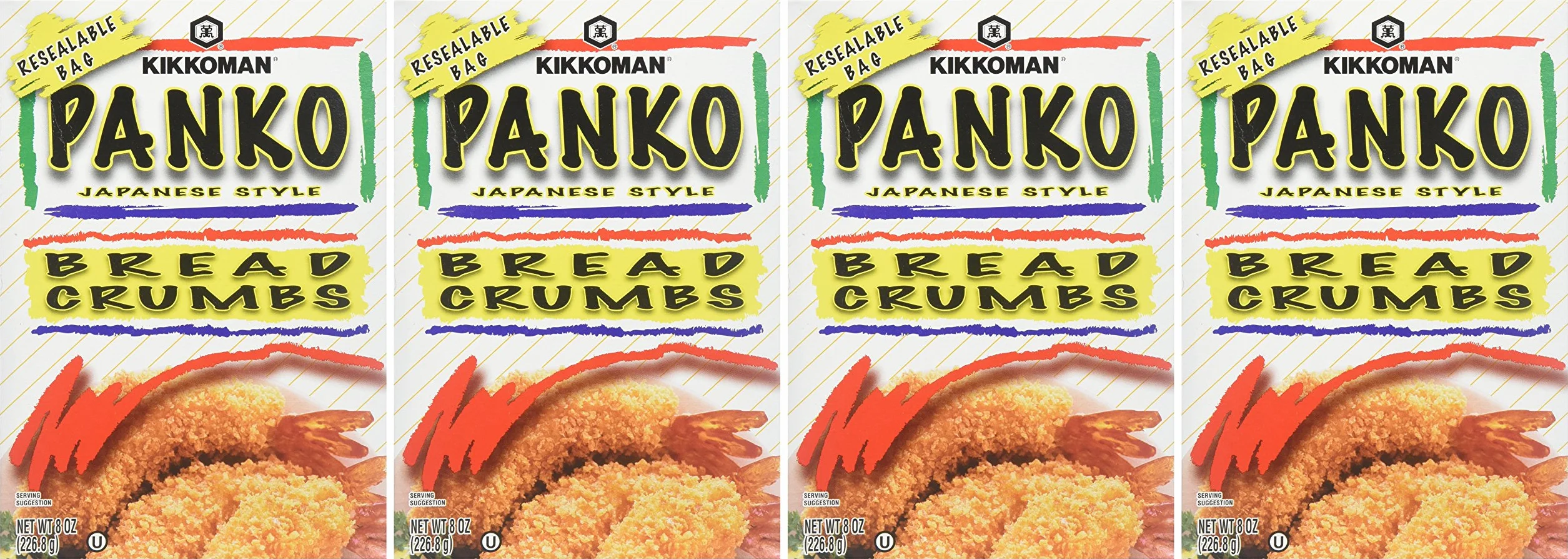 Kikkoman Panko Bread Crumbs Japanese Style 8oz 4 Pack