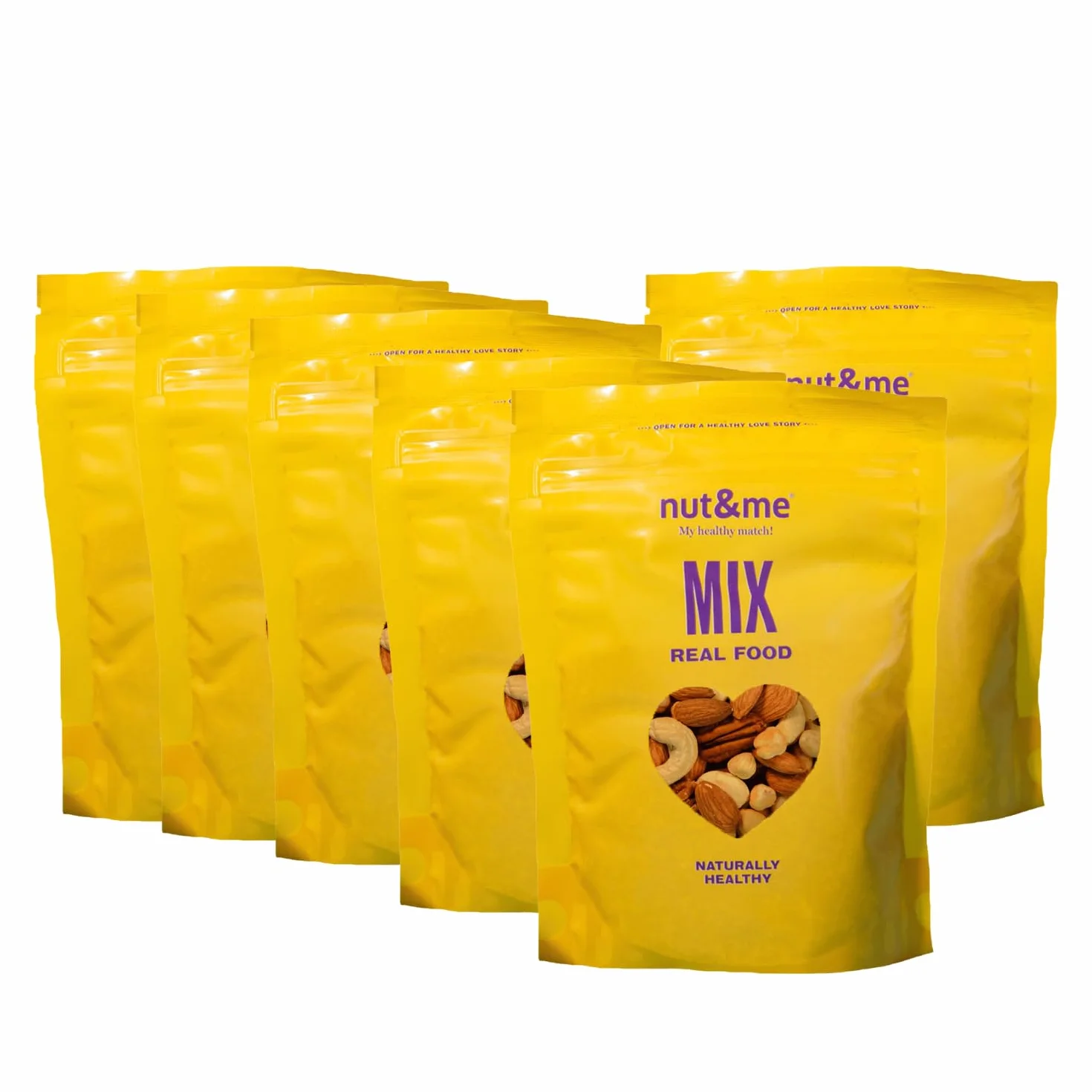 Mix natural de frutos secos 900 gr nut&me | Sin gluten | Vegano | Frutos secos premium | Perfecto para entrenar | Pack 6 x 150 gr
