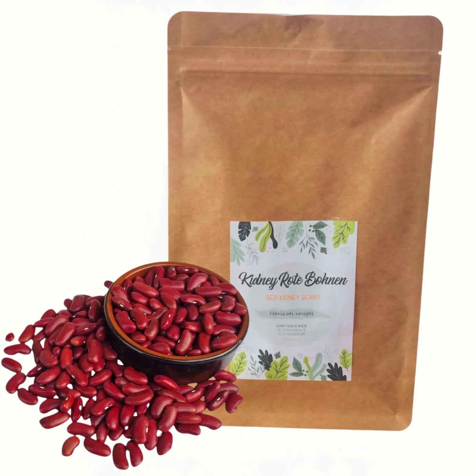 Frijoles rojos enteros, 1 kg, 1000 g, sin tratar, sin aditivos, perfectos para sopas, guisos, guarniciones, ensaladas y recetas veganas