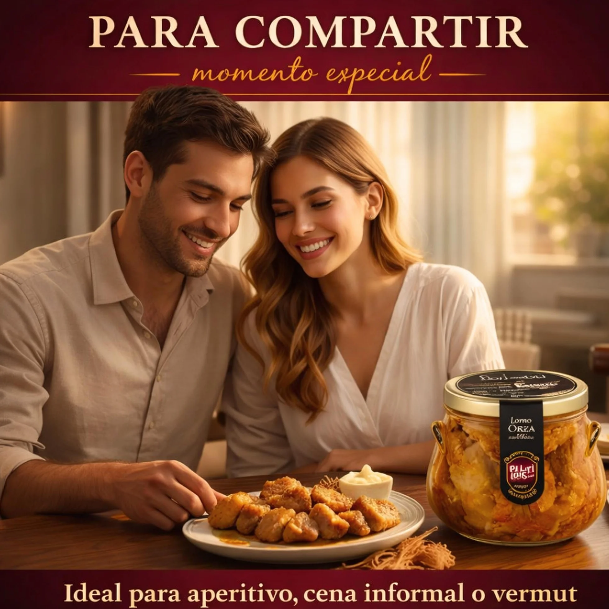 POLGRI Lomo de Orza 780 g Conserva Gourmet Tradicion Manchega Carne en Aceite de Cerdo Frasco Cristal