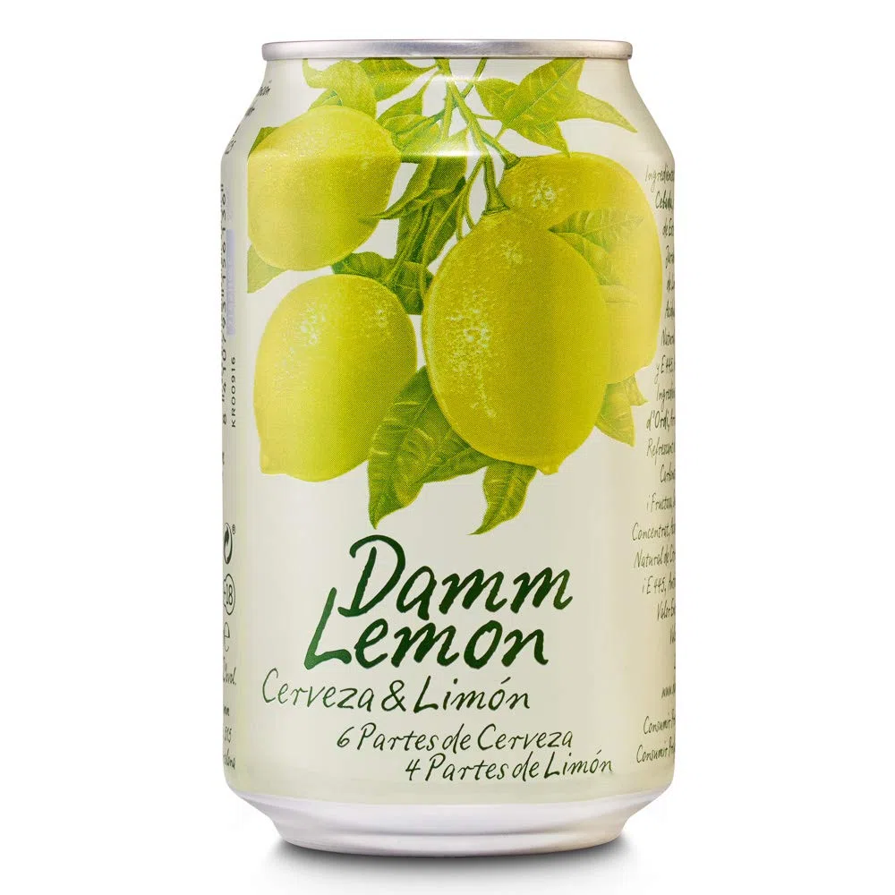 Damm Lemon | Cerveza Clara Mediterránea | Limón| Toque Lima | Mediterráneo | Pack 24 Latas x 330 ml | Total 7920 ml
