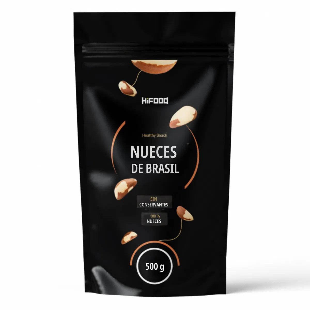 HiFood nueces de Brasil 500 g – nueces de Brasil enteras (Brazil Nuts), naturales, formato grande, veganas, sin aditivos, uso versátil en cocina y repostería
