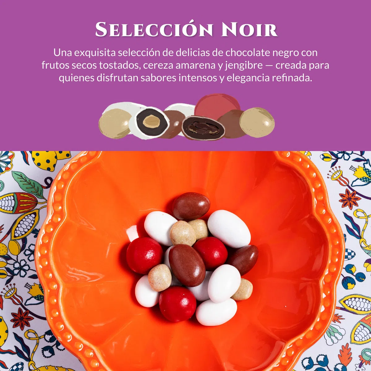 Lavolio SELECCIÓN NOIR - Surtido de especialidades de chocolate negro con frutos secos - Bombones para regalar, un obsequio gourmet refinado para cualquier ocasión - Sin gluten - 150 g