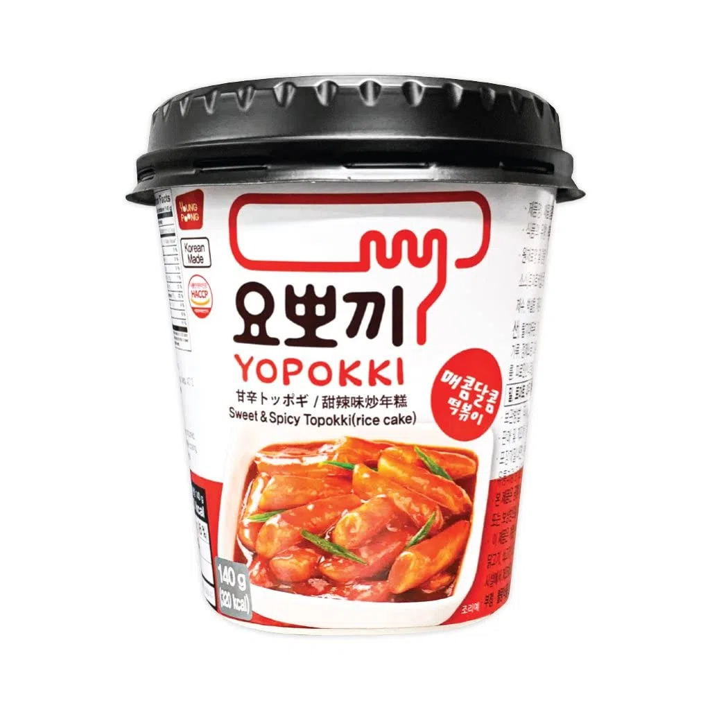 Yopokki - Pastel de arroz coreano en taza - Copa de arroz coreano - OG ASIA (2 unidades)