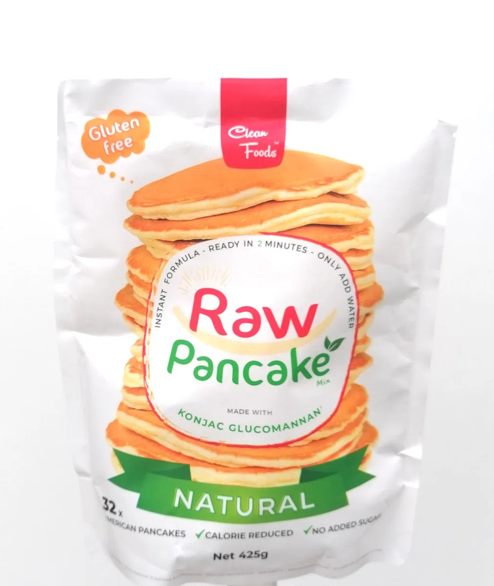 Cleanfoods 21 calorías panqueques l panqueque neutro 425g l 32 panqueques l 21 calorías/panqueque l konjac/konjac glucomanano l preparación en 2 minutos