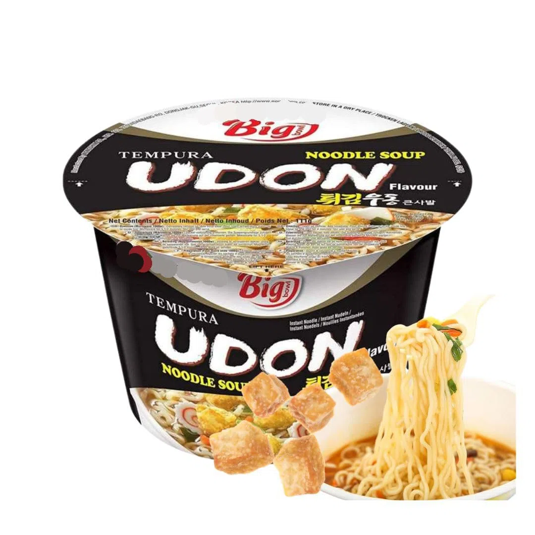 YIJIA | Pack de 4 Ramen Coreano Cup Noodles Soup | Sabor de Shrimp Picante，Kimchi，Shin Ramyun，Udon Tempura | Nong shim
